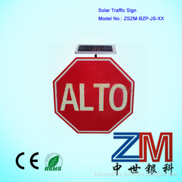 Aluminium LED Flashing Alto Solar Road Traffic Sign